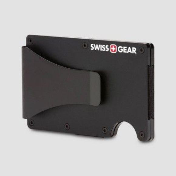 SWISSGEAR Aluminium RFID Card Holder with Money Clip - Black One Size - Open Box - Picture 2 of 5